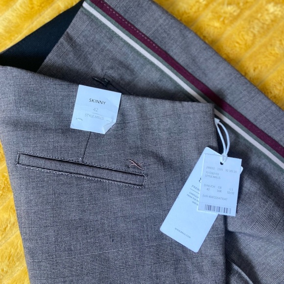 BRAX Women’s Work Pants Style Mills Brown Side Stripes NWT ACTUAL 33x31 Skinny - Picture 4 of 7